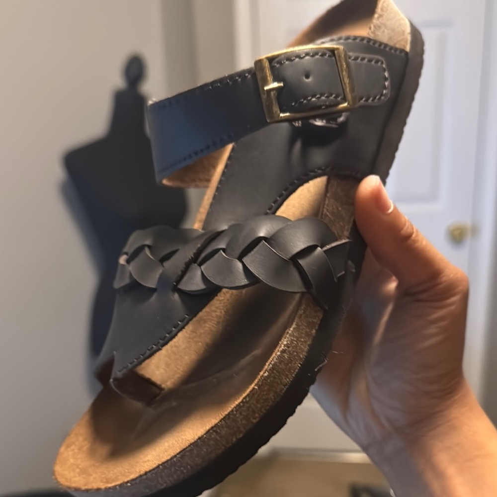 Women's Dark Brown Braided Sandals - Picture 8 of 10